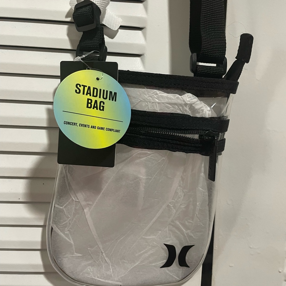 Hurley Clear Stadium Bag with Black Accents